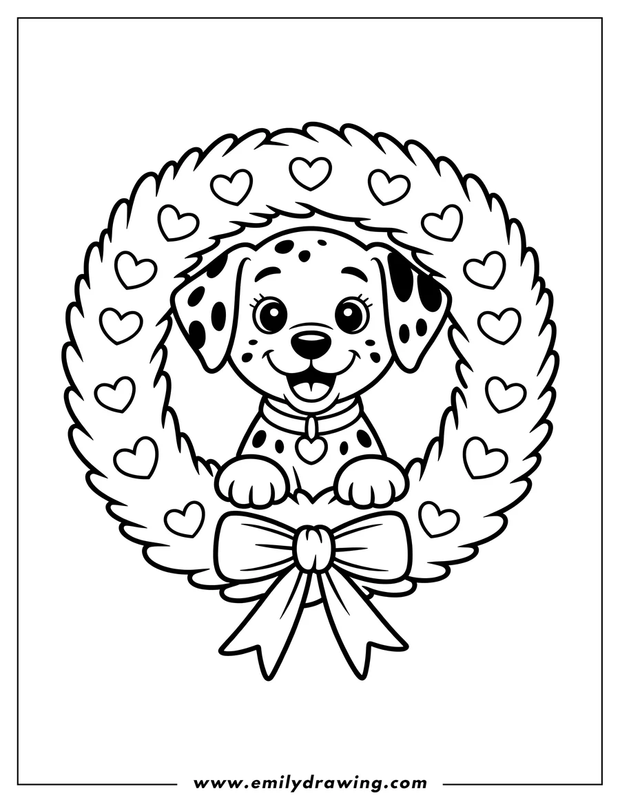Free to print drawing of dalmatian Puppy