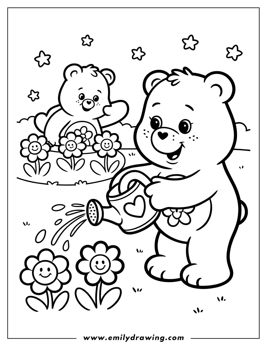 Printable coloring page of bear