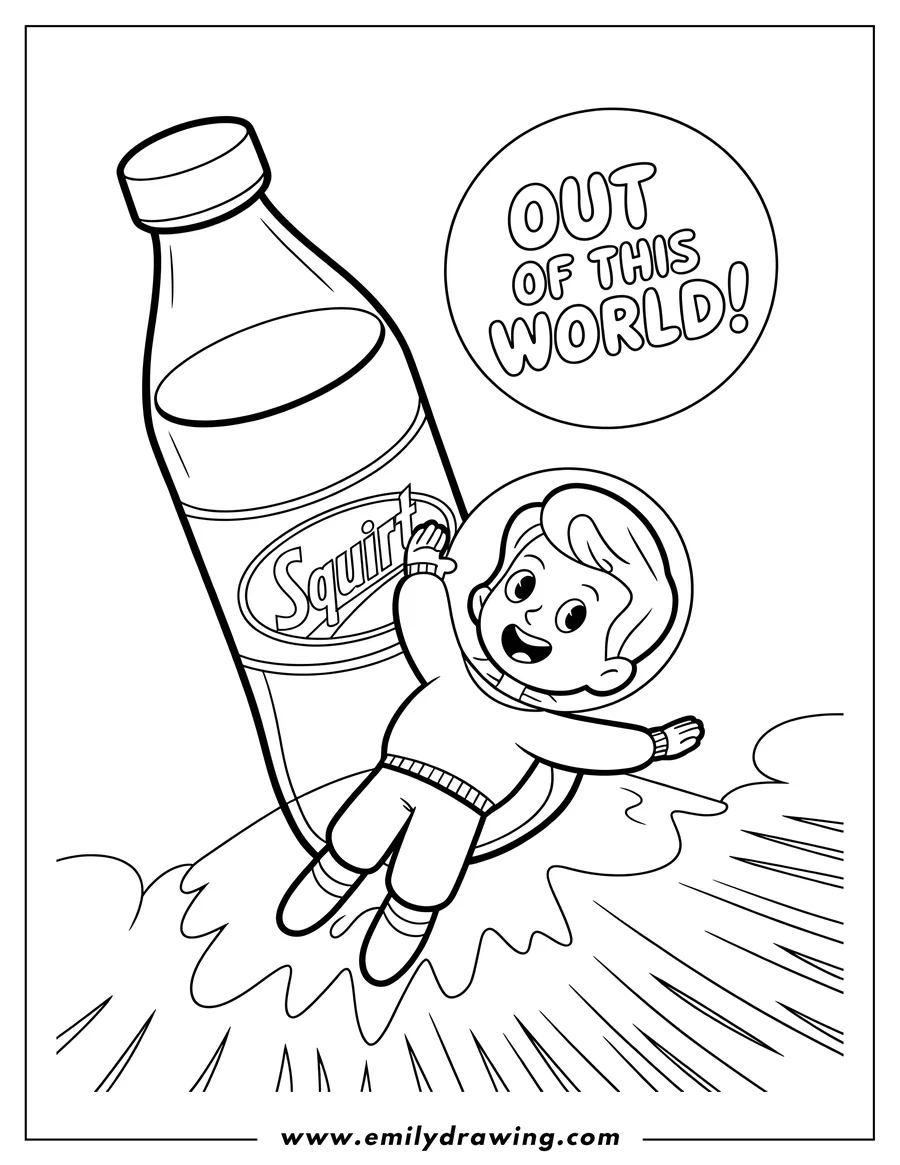 Vector style outline of boy