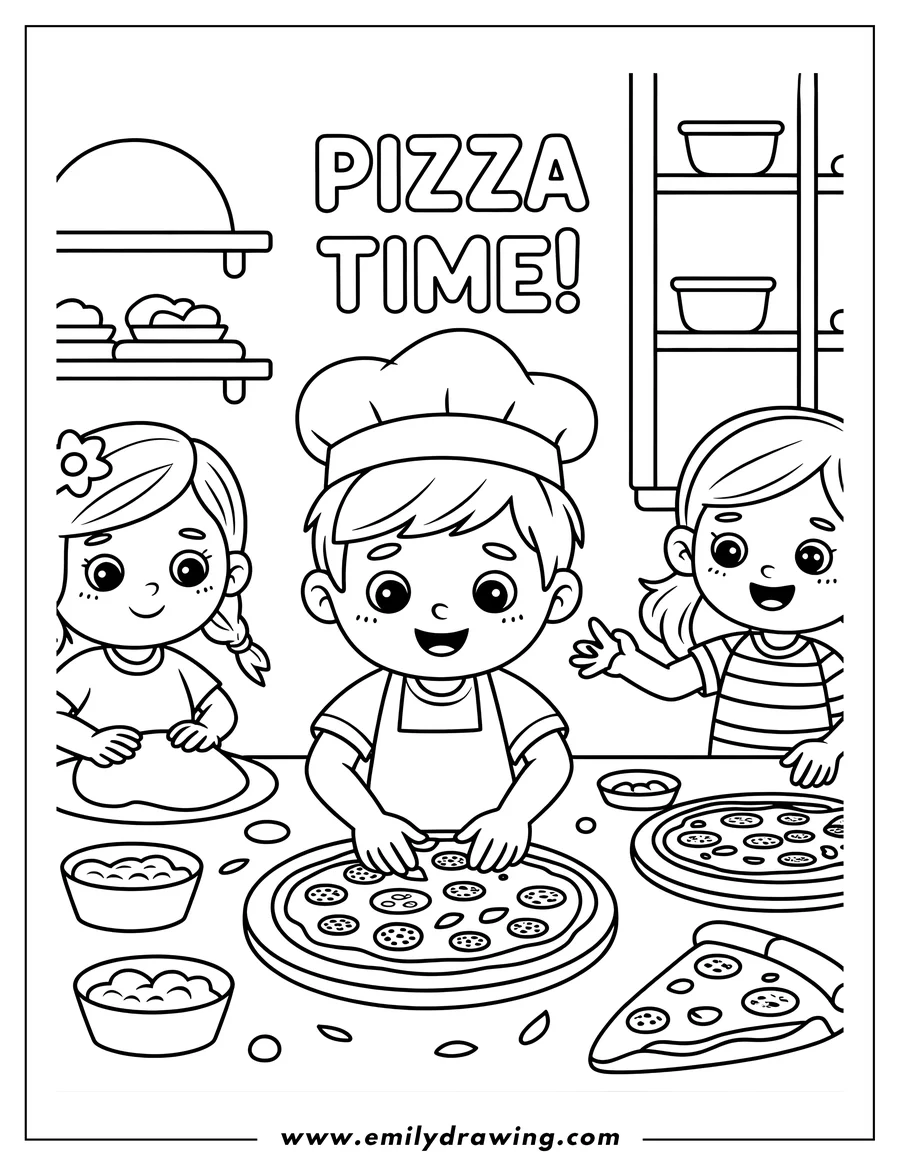 Coloring page of boy