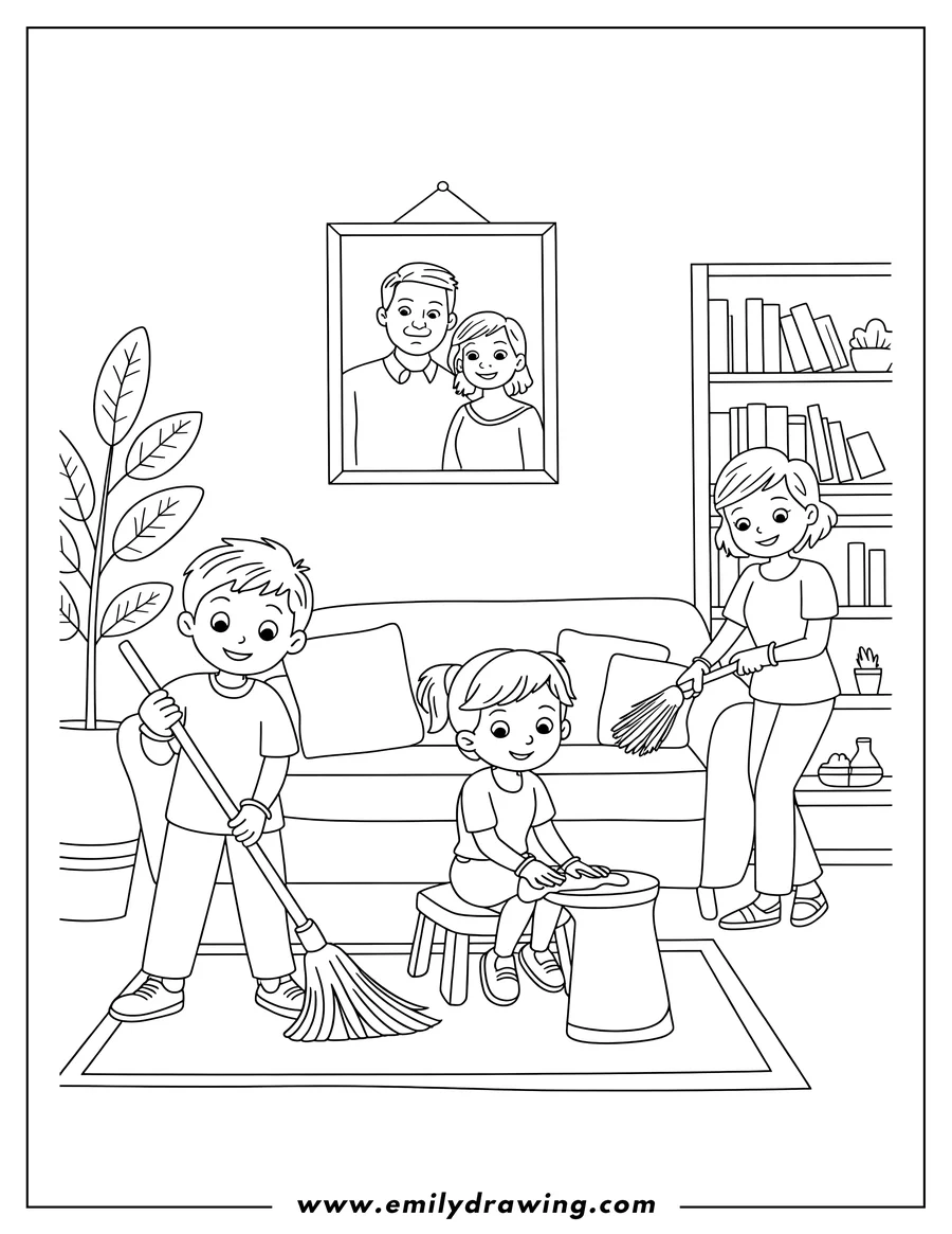 Coloring sheet featuring boy