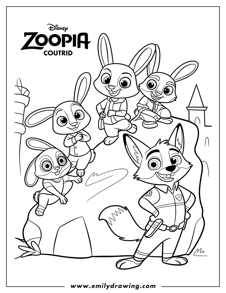 Free to print drawing of fox