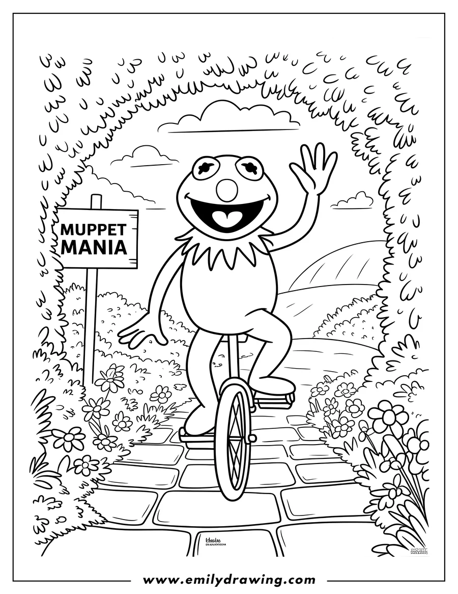 Coloring page of frog