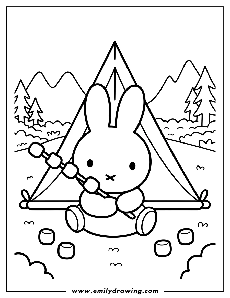 High quality printable rabbit for coloring