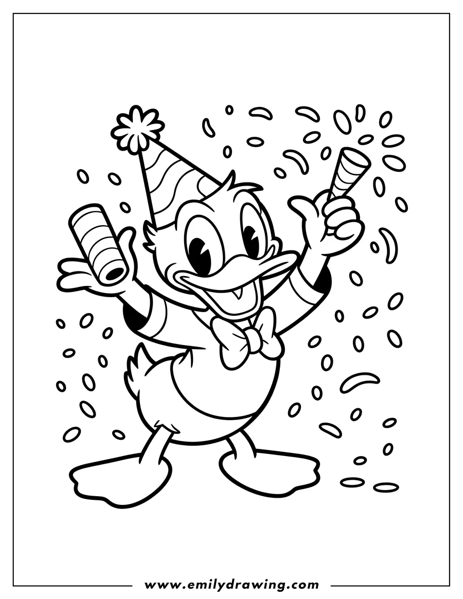 Free to print drawing of duckling