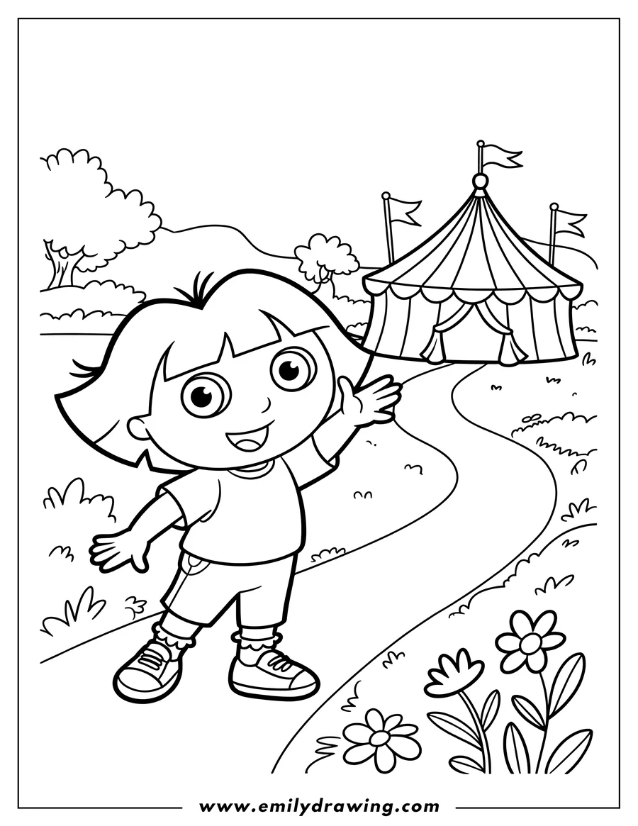 Coloring page of girl