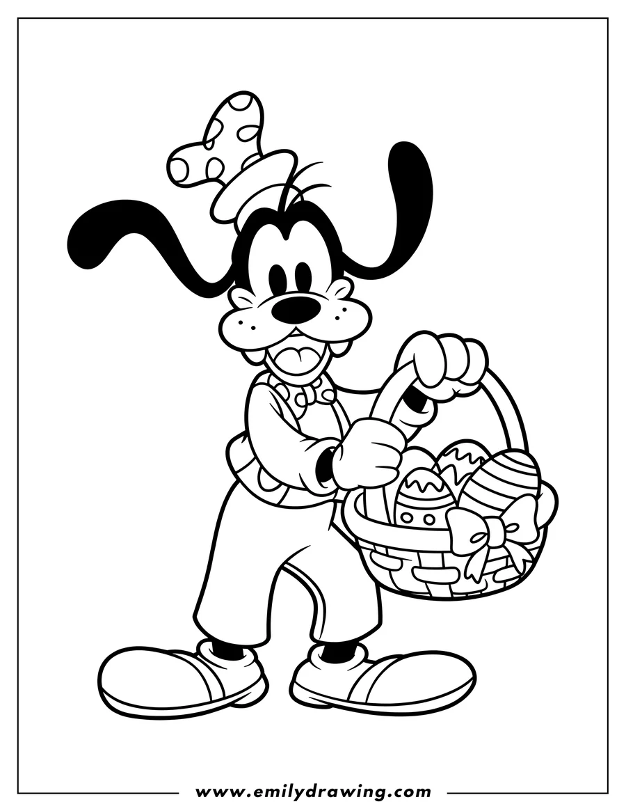 Simple sketch of goofy to color