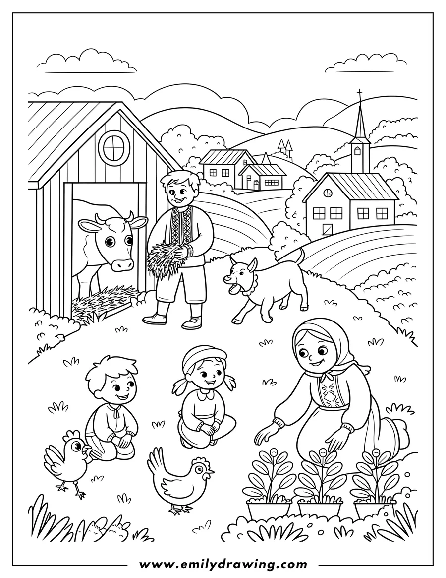 Outline drawing of man