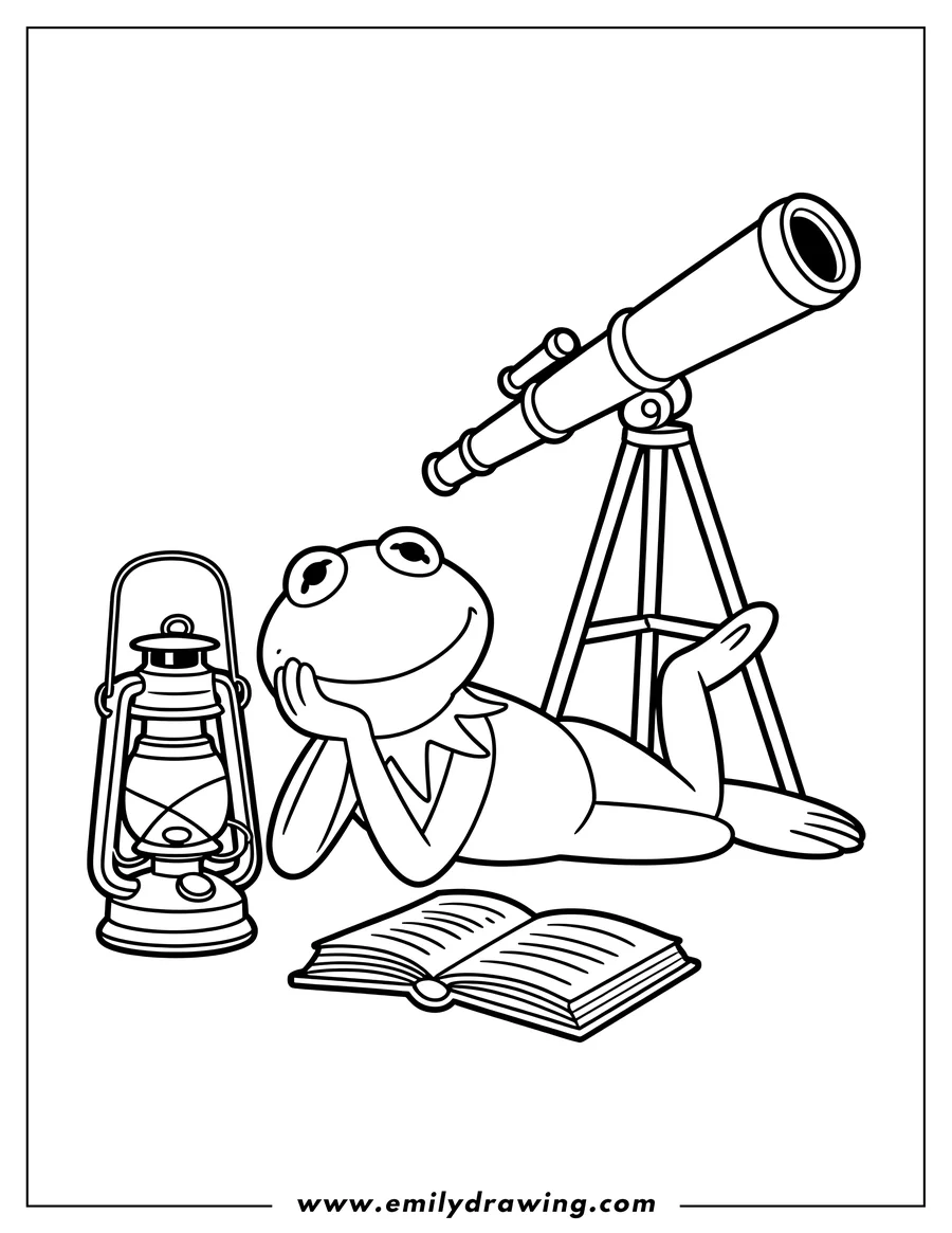 Printable coloring page of frog