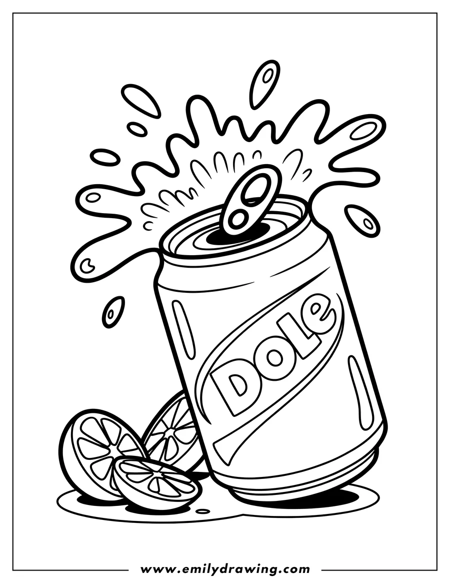 Clean line drawing: soda Can