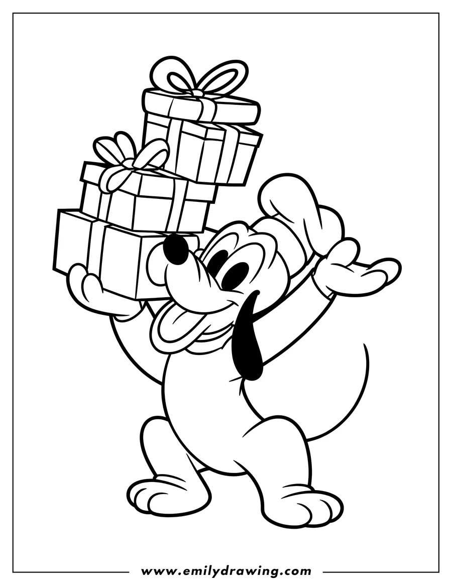 Doodle style coloring picture of dog