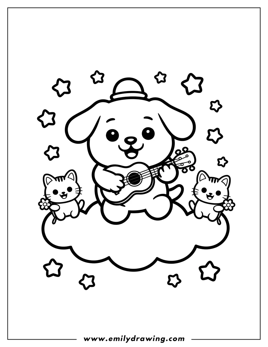 Free to print drawing of dog