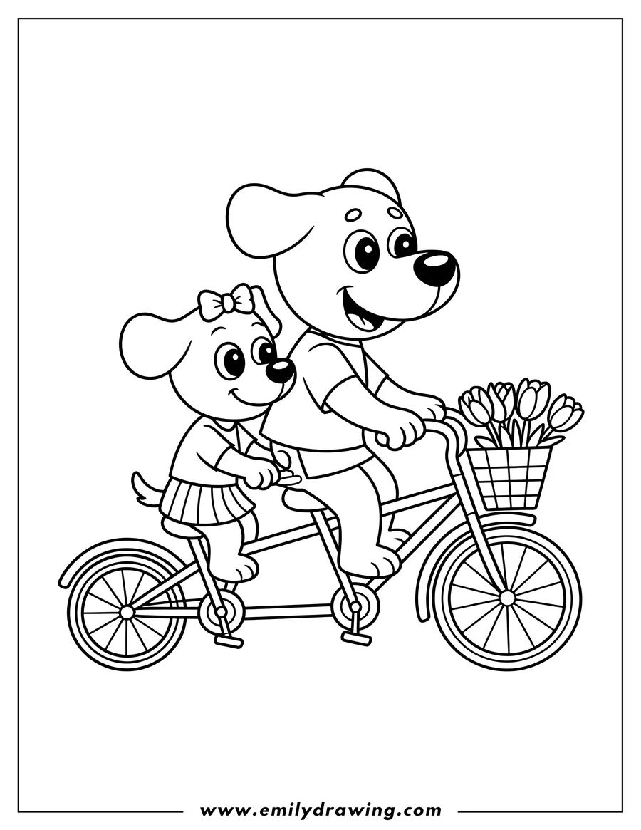 Downloadable coloring page of dog