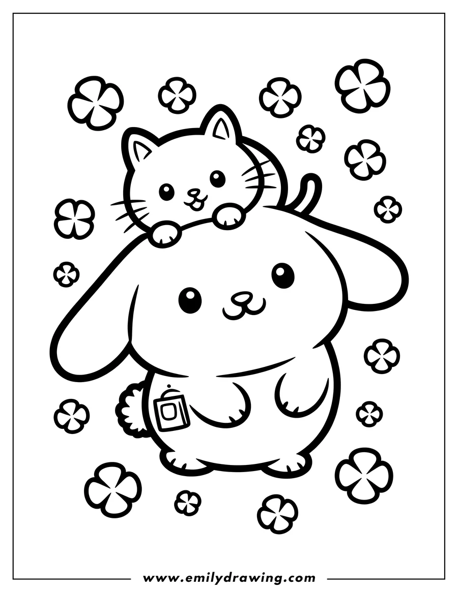 High quality printable dog for coloring