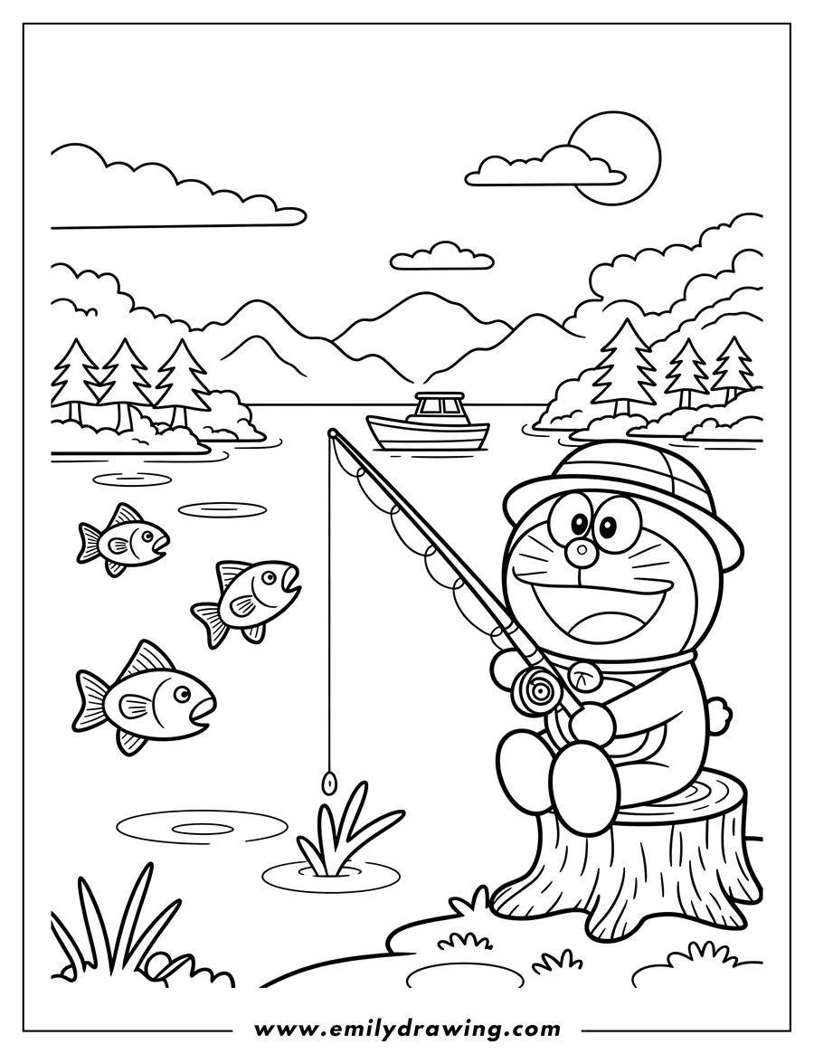 High quality printable doraemon for coloring