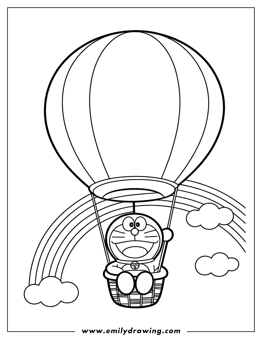 Coloring page of doraemon