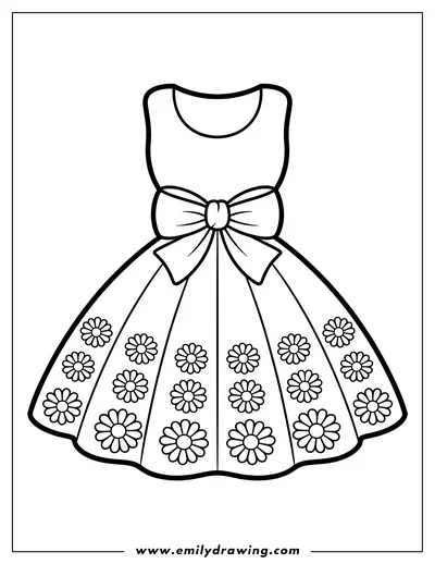 dress printable Captivate Young Minds: Explore our Coloring Pages for Kids Dress Coloring Pages - Emily