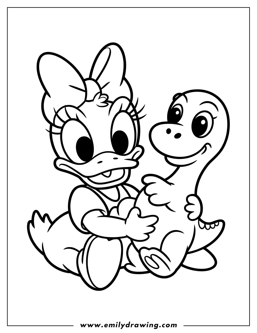 High quality printable duck for coloring