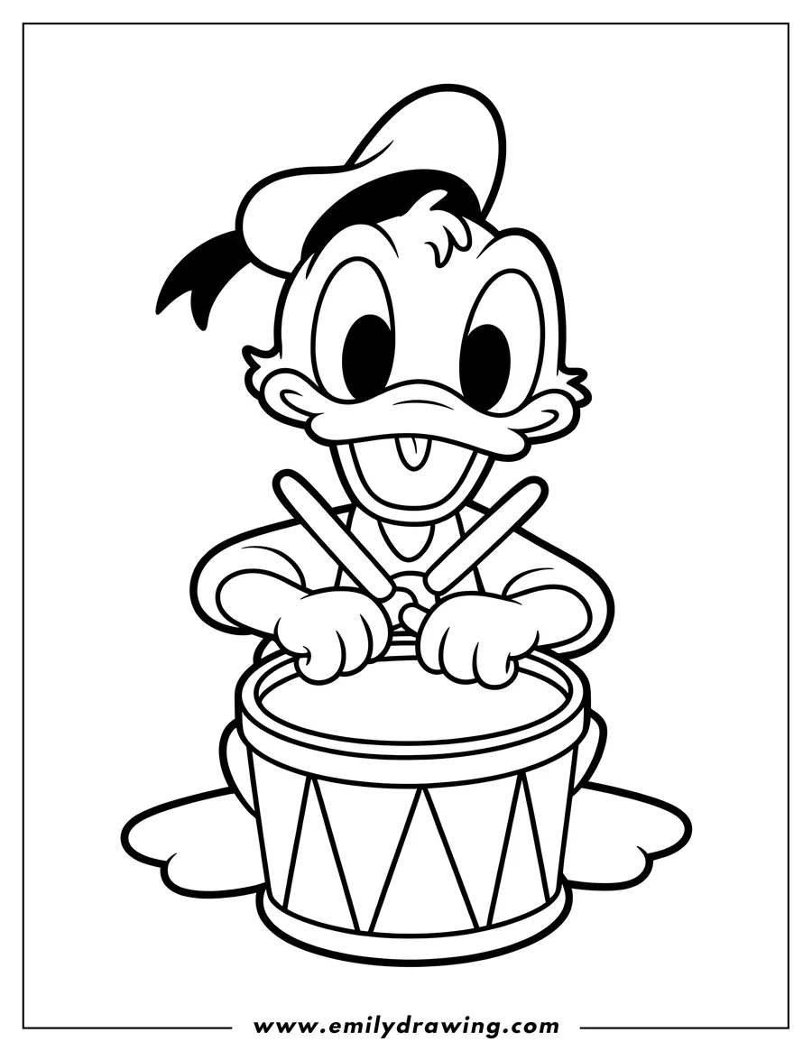 Linear illustration of duck