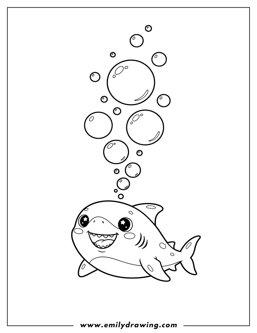 Free to print drawing of shark