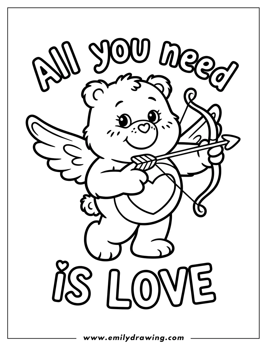 Free printable coloring sheet of bear