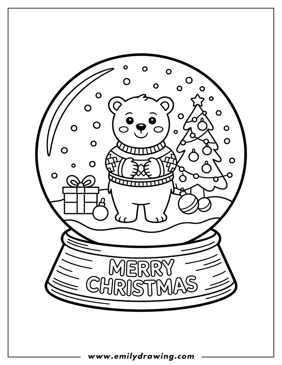 Coloring page of bear