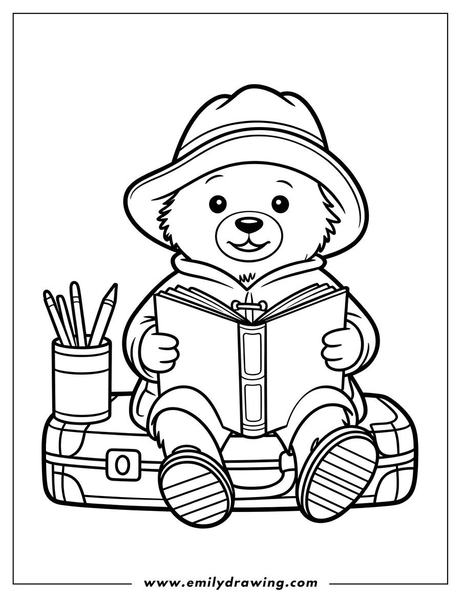 Outline drawing of bear