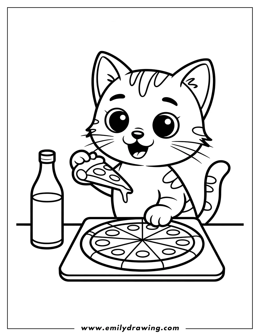 Free to print drawing of cat