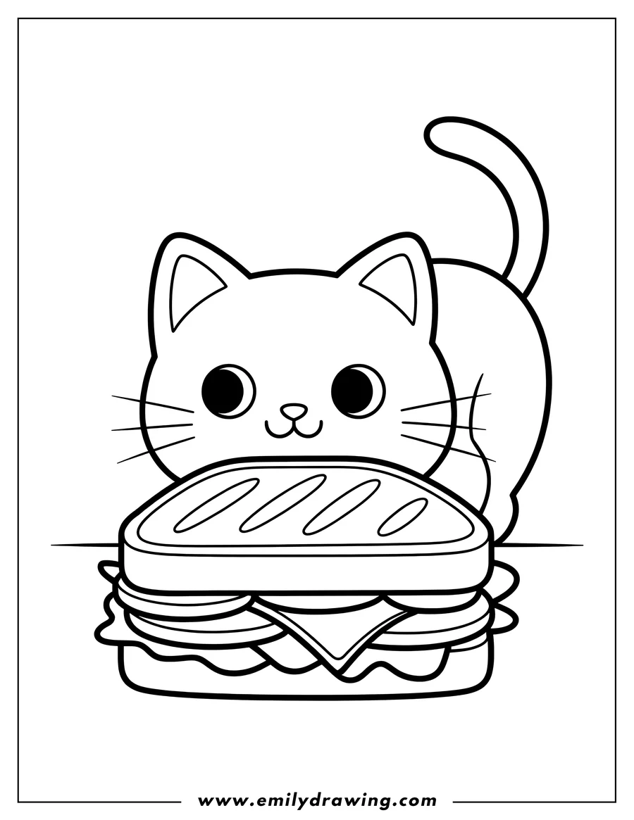 Free to print drawing of cat