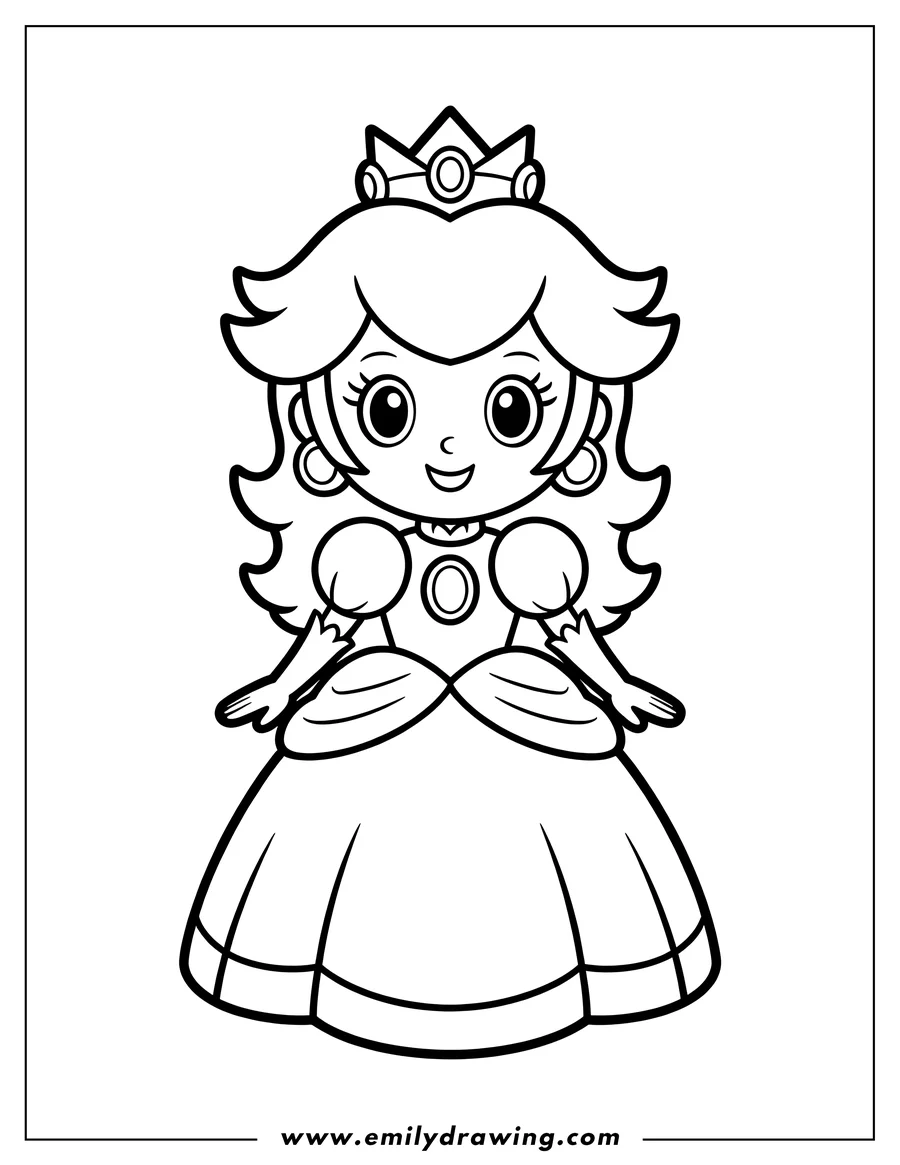 High quality printable princess for coloring
