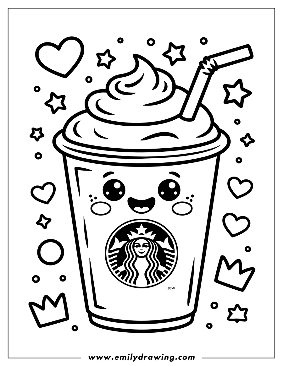 Free to print drawing of coffee Cup