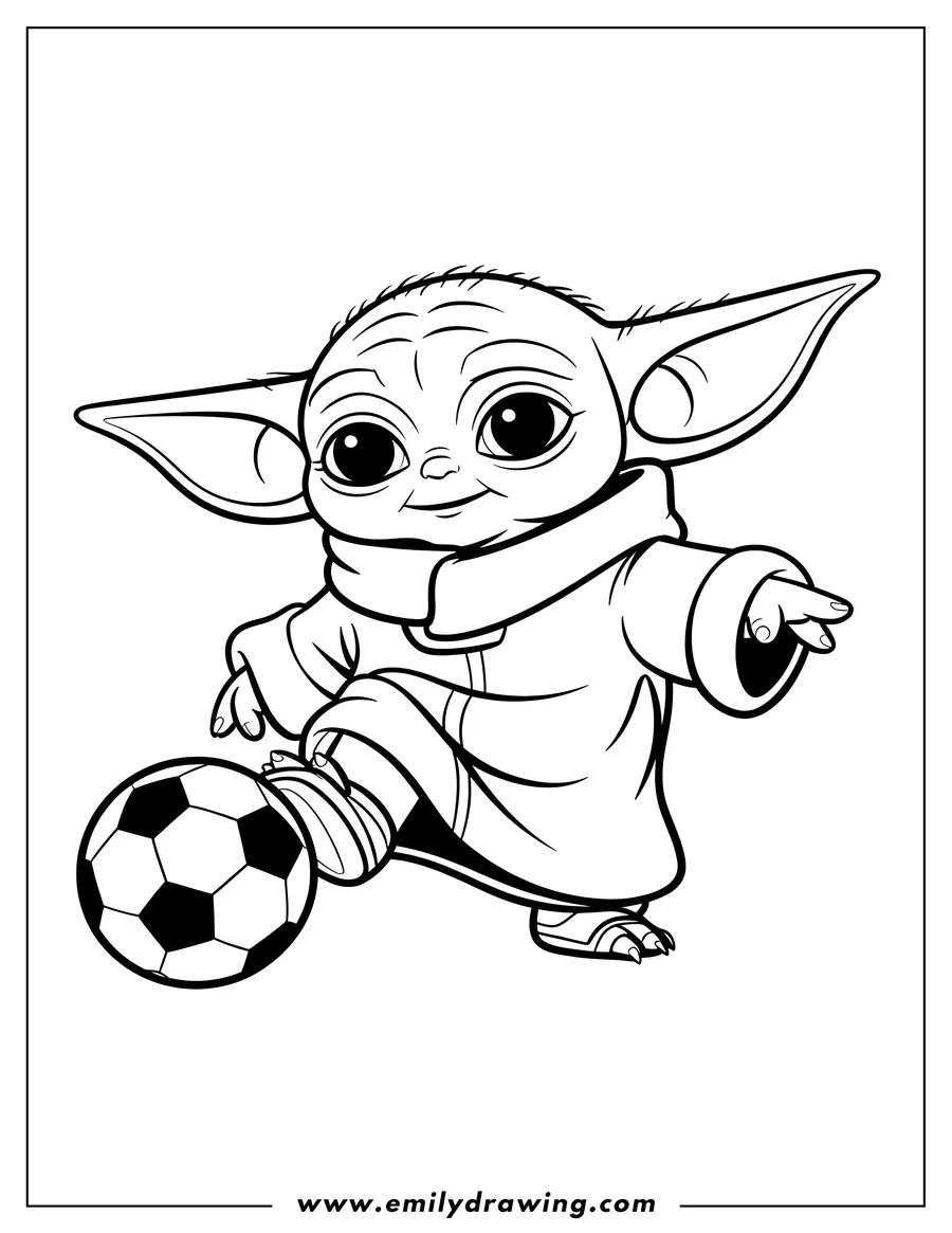 Coloring sheet featuring alien Child