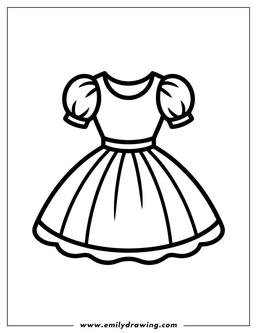 Coloring page of dress