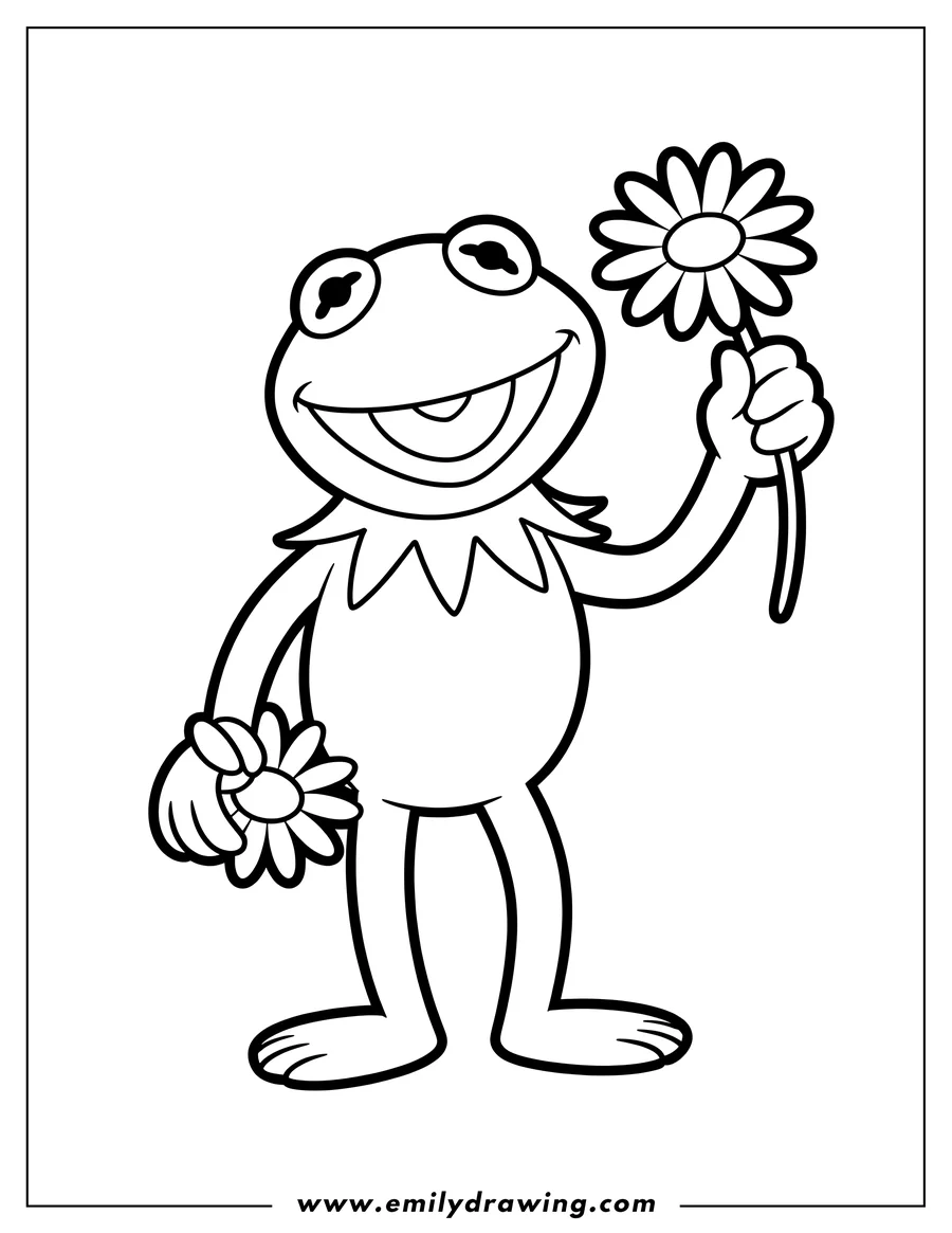 Downloadable coloring page of frog