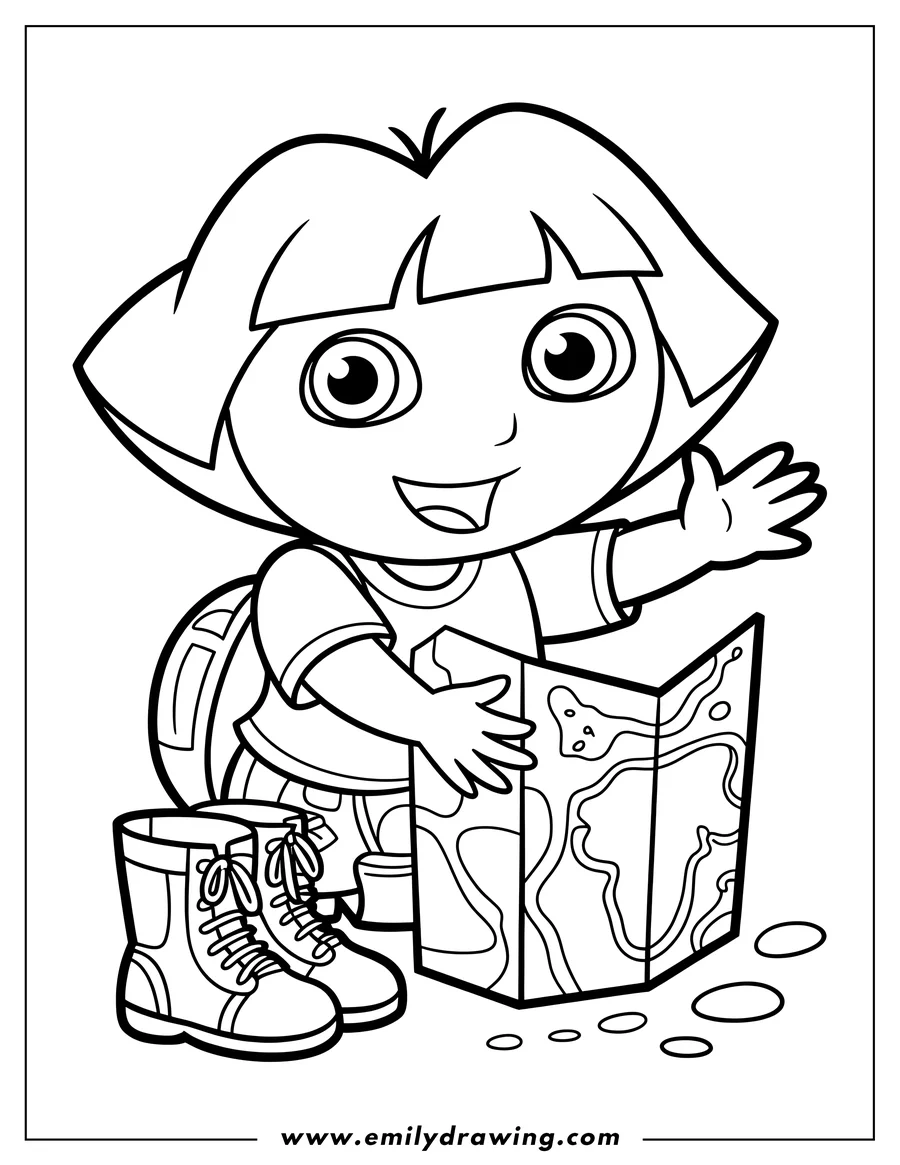 High quality printable girl for coloring