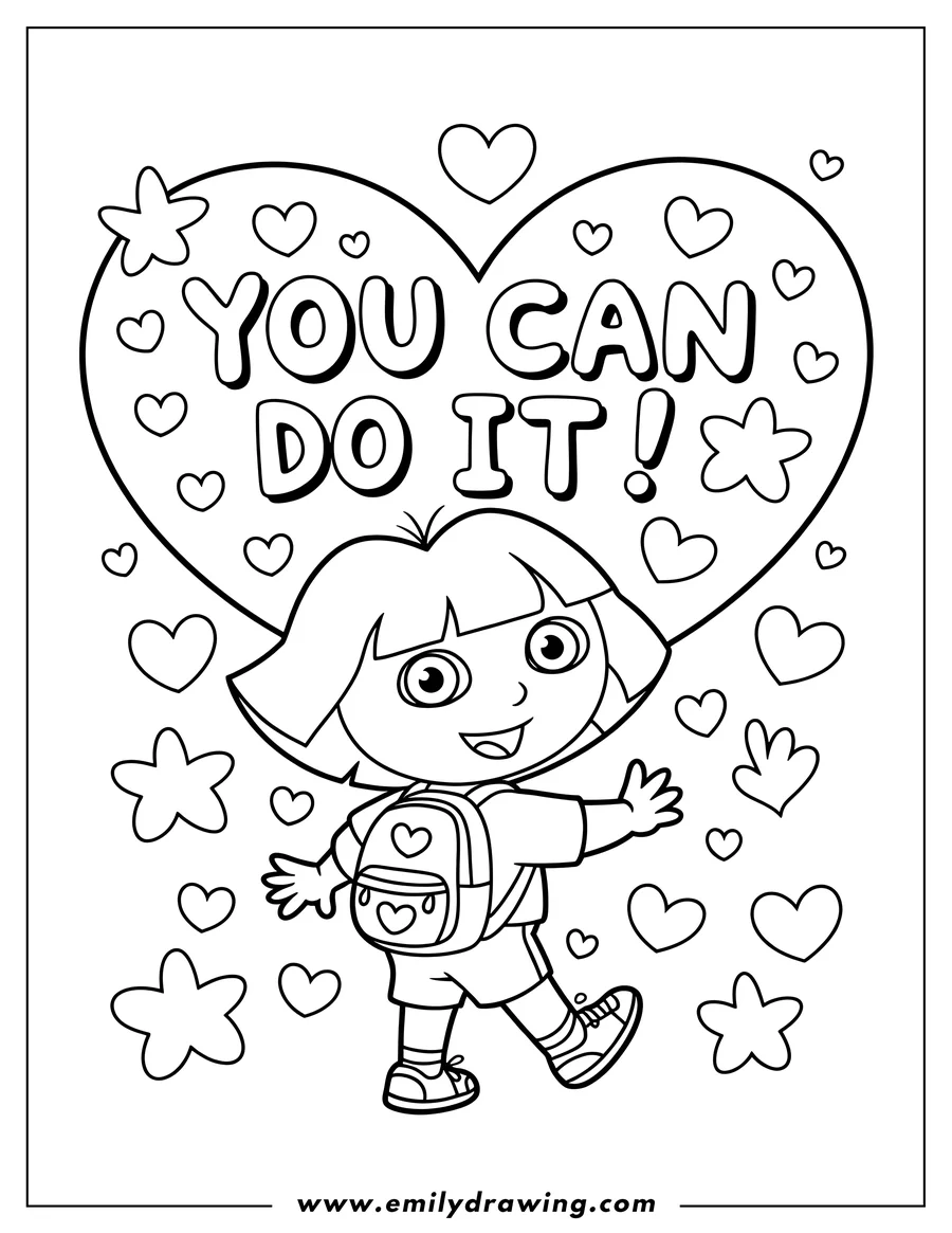 Free to print drawing of girl