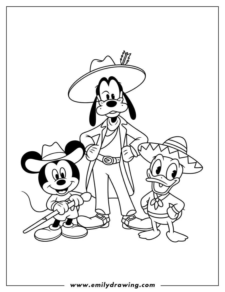 Simple sketch of goofy to color