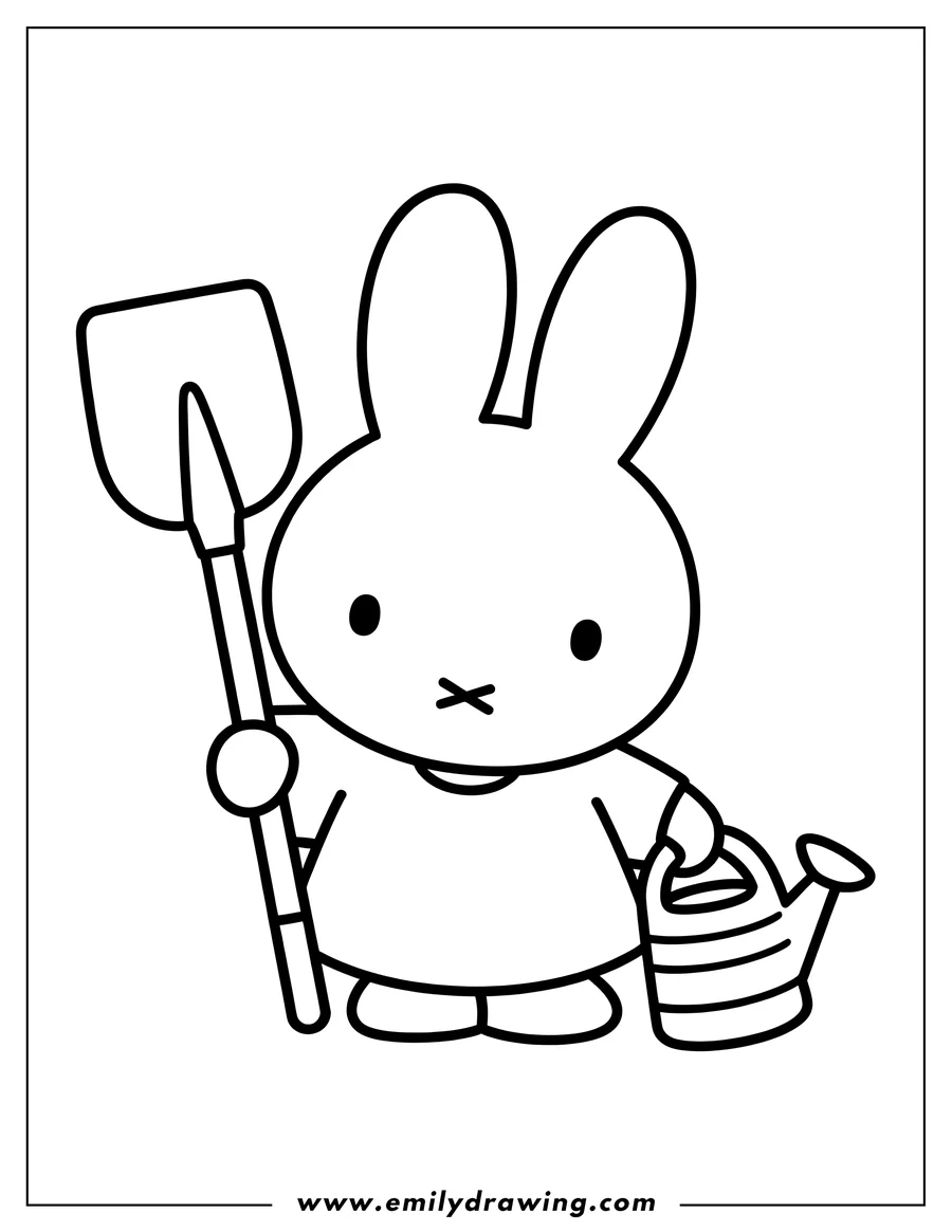 Free to print drawing of rabbit