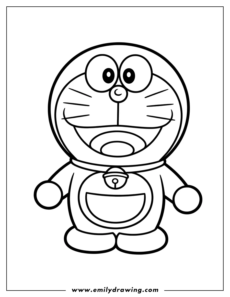 Coloring page for kids: robotic Cat
