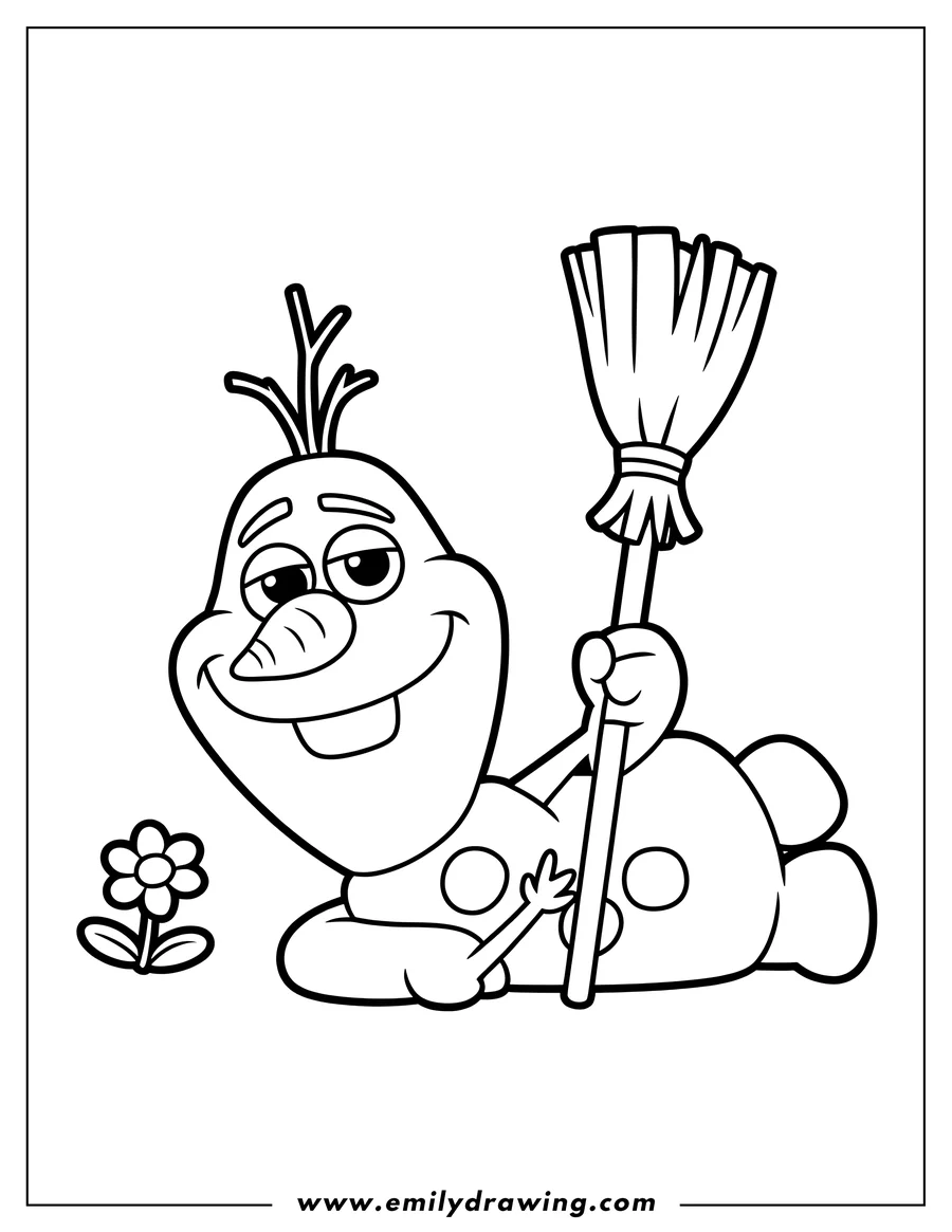 High quality printable snowman for coloring