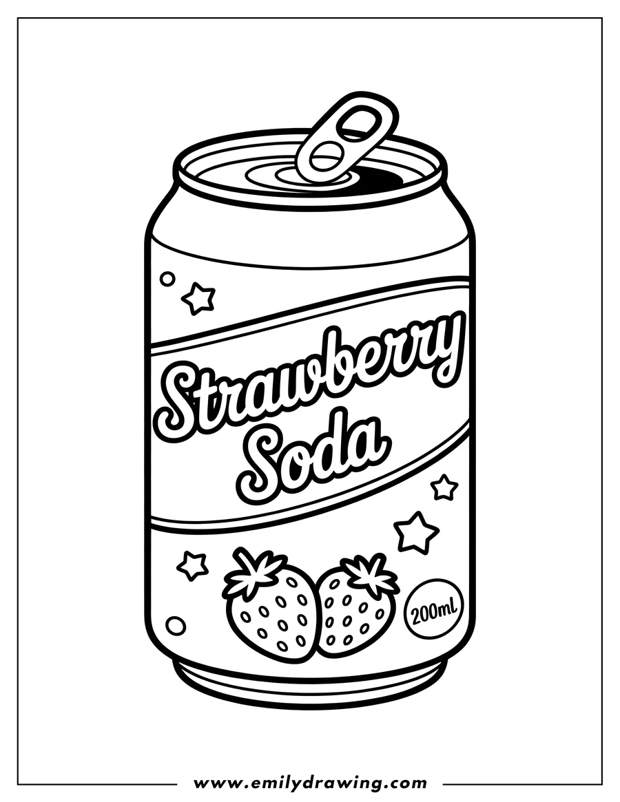 Printable coloring page of soda Can