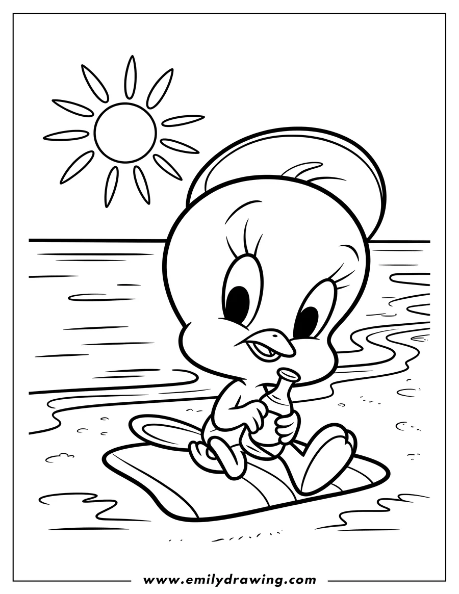 High quality printable tweety Bird for coloring
