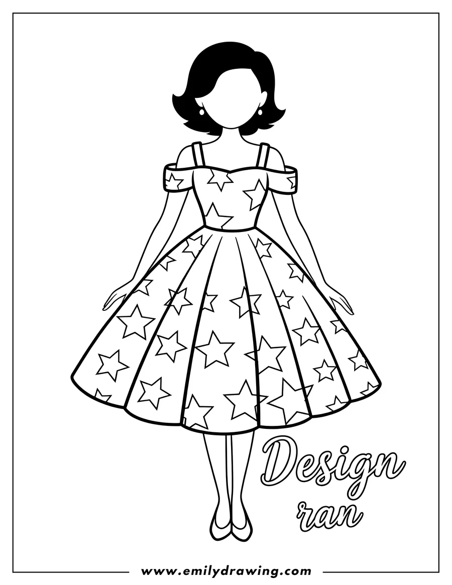 Free to print drawing of woman