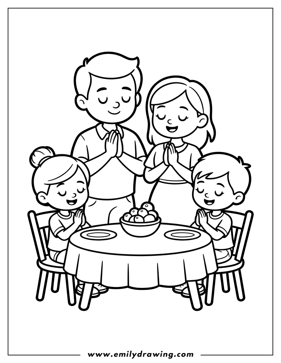 Coloring page of father
