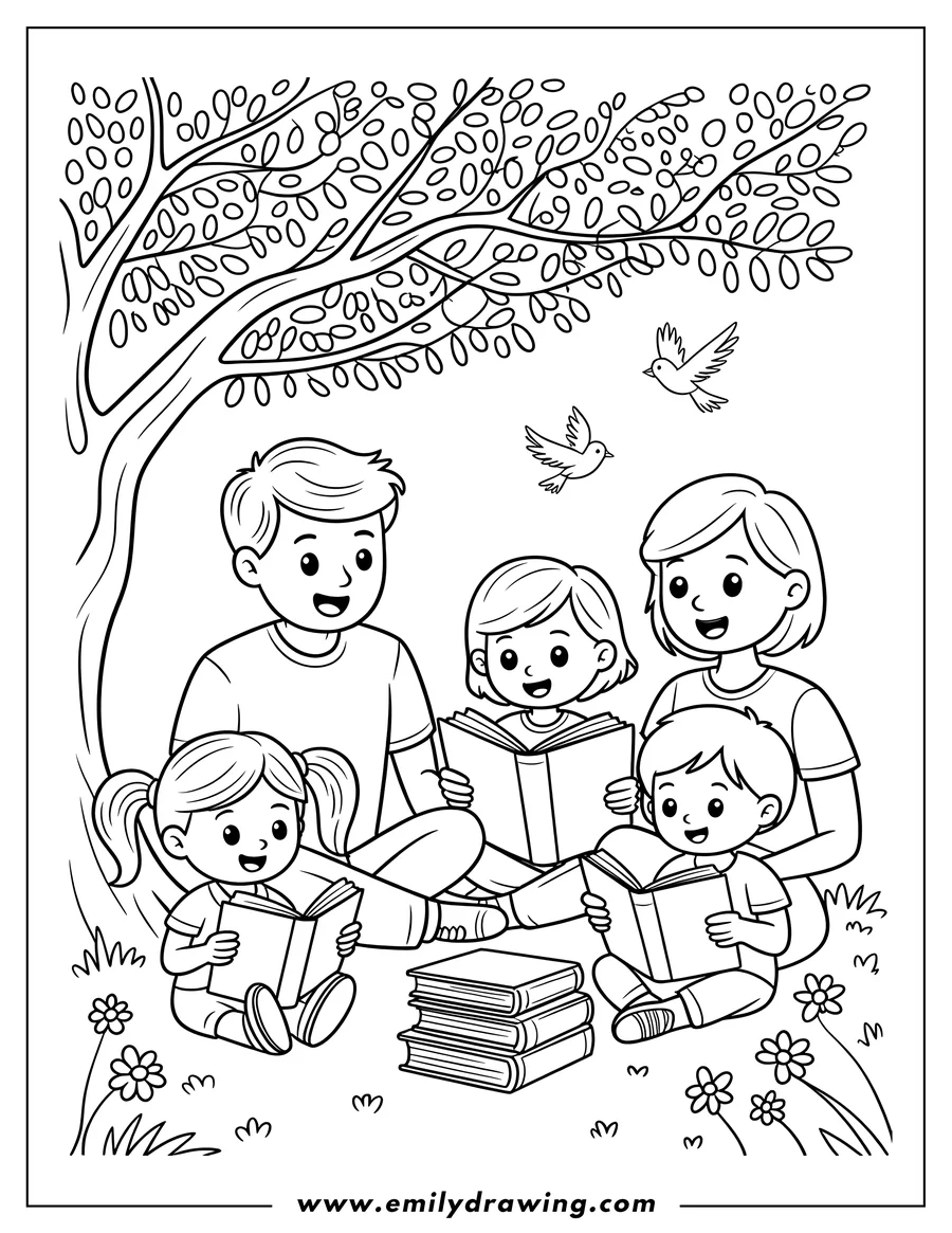 Free printable coloring sheet of father