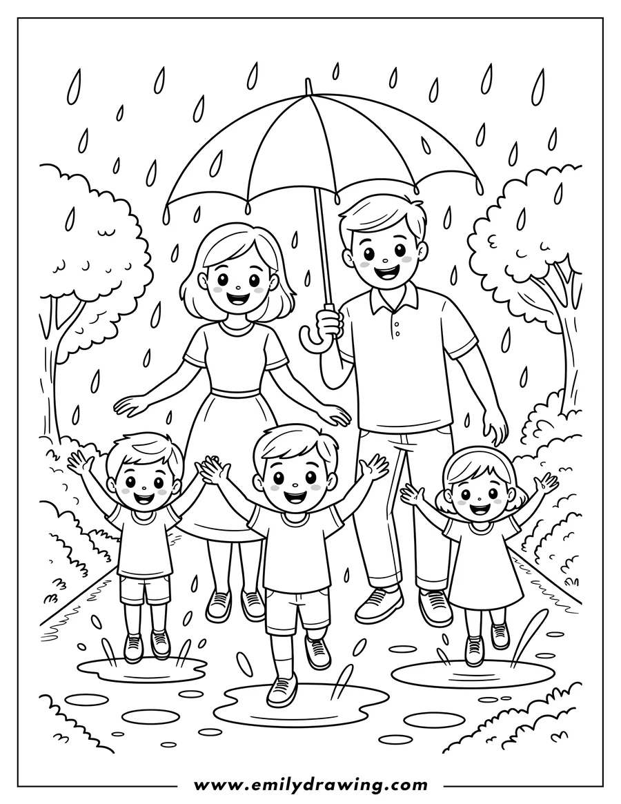 Printable line art of father