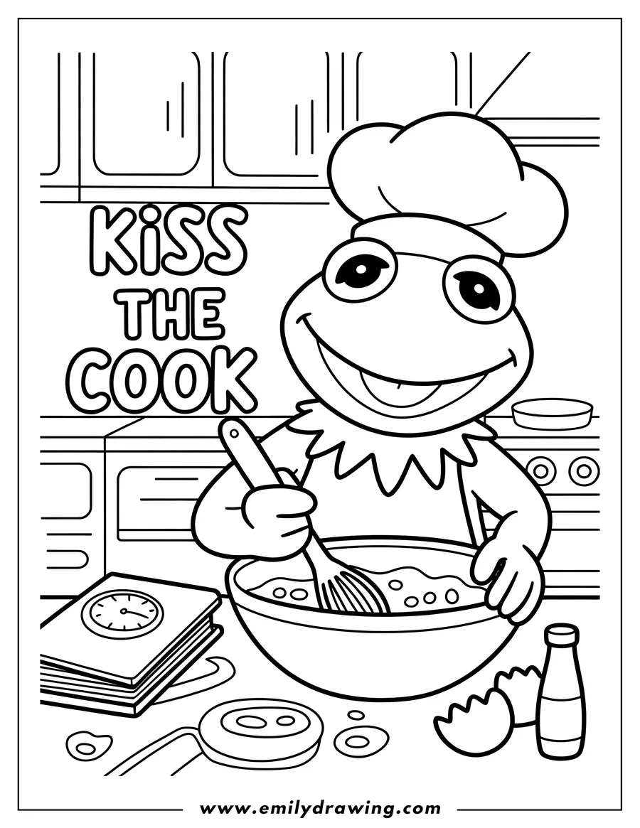 Free to print drawing of frog