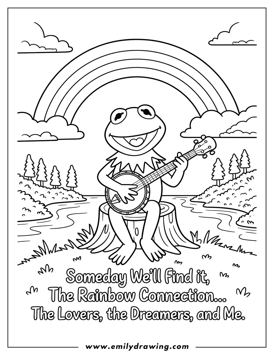 Free to print drawing of frog