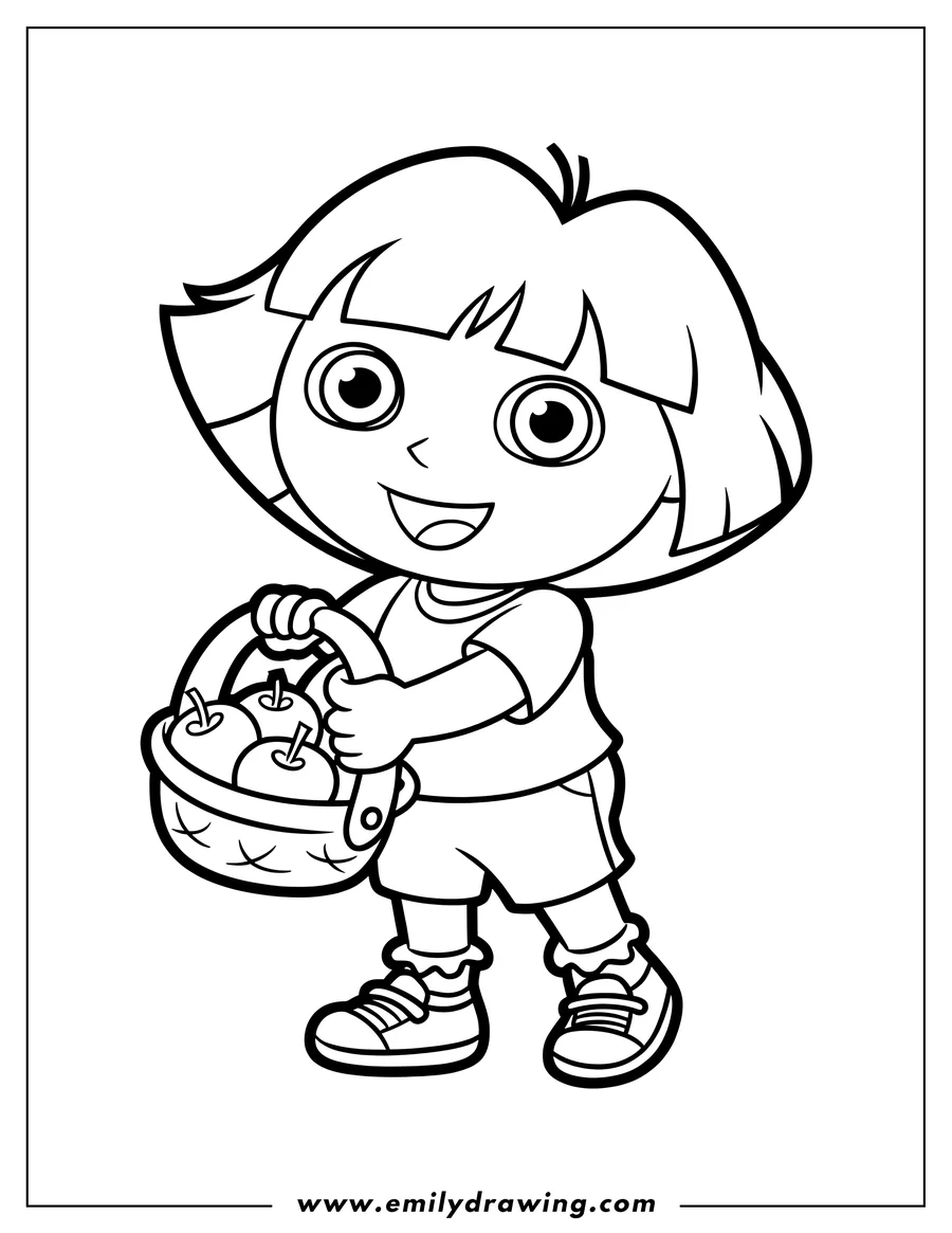 Free printable coloring sheet of girl