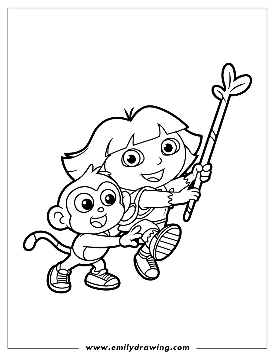 Free to print drawing of girl